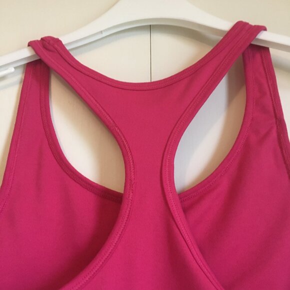 Hot Pink Barbiecore Racerback Sports Bra - Picture 4 of 10